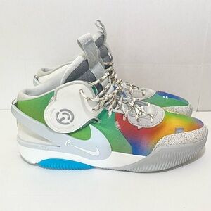 NIKE AIR DELDON Sz‎ 12 Men’s Be True Summit Rainbow Basketball Shoes DX6779-100